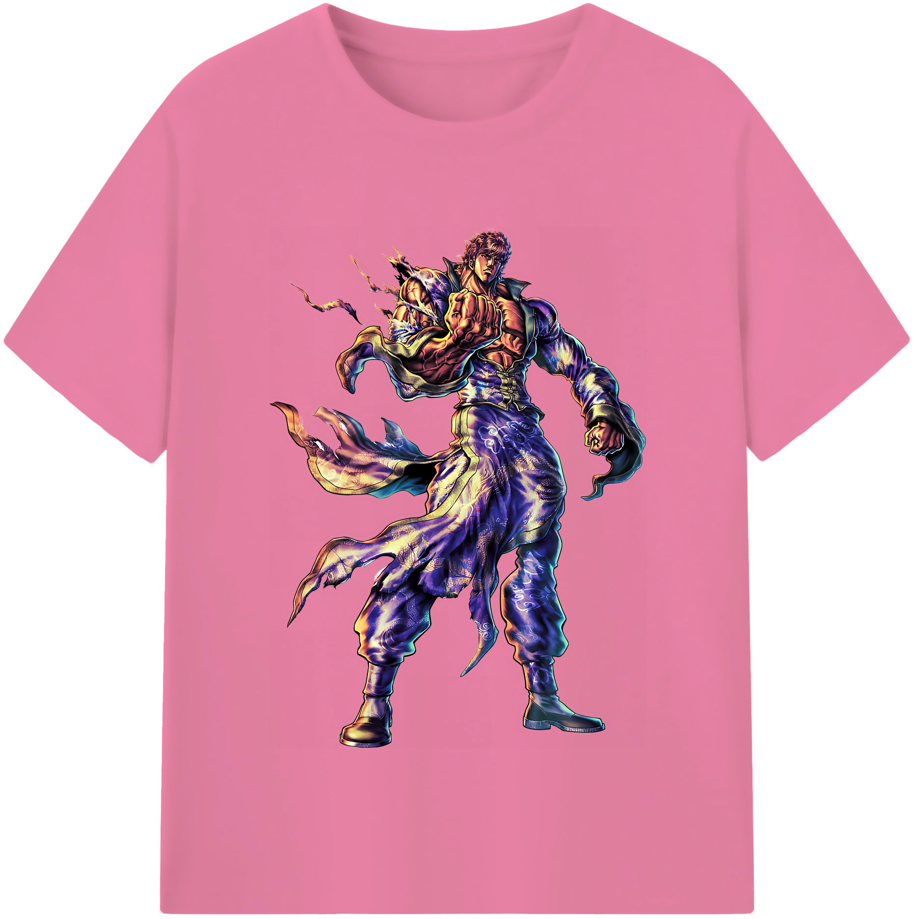 （画像用） 北斗の拳 Fist of the North Star 綿100％半袖Tシャツ（フロントプリント）